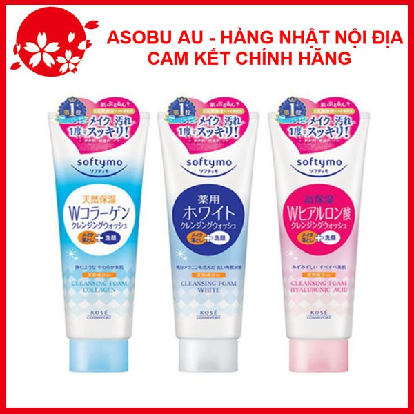 Sữa rửa mặt Kosé cosmeport softymo washing foam collagen Nhật Bản