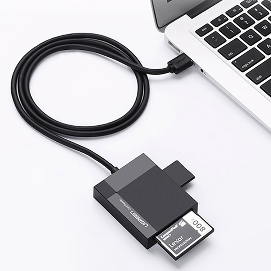 Đầu đọc thẻ nhớ SD-TF-CF-MS Ugreen 30229 - 30231 chuẩn USB 3.0 cao cấp - HapuStore