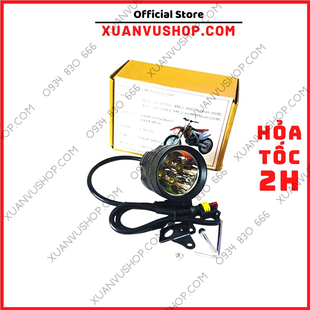 Đèn trợ sáng xe máy Đèn pha led ô tô xe hơi L4X  LEDVNRACING 2022 L4 sáng cao BH 6 tháng chính hãng XUANVUSHOP