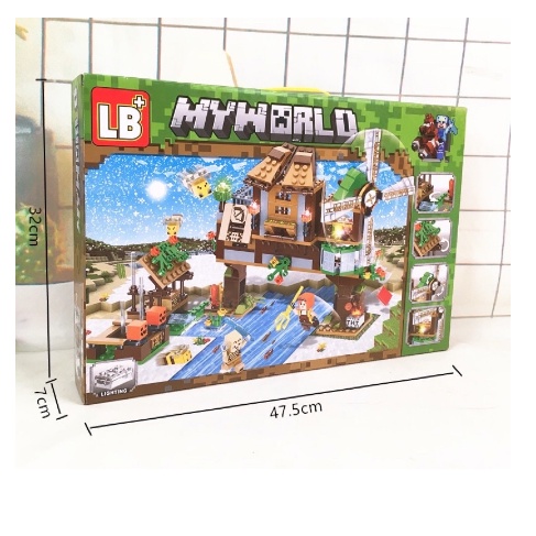 Bộ đồ chơi lắp ráp xếp hình Lego Minecraft LB318 - Cuộc chiến nông trại - 402pcs