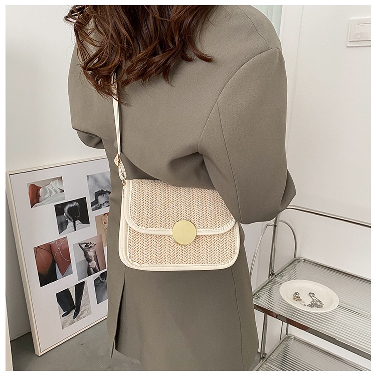 Túi Đeo Vai Hình Vuông Cỡ Nhỏ 2022 Kiểu retro Thời Trang Mùa Hè Cho Nữ