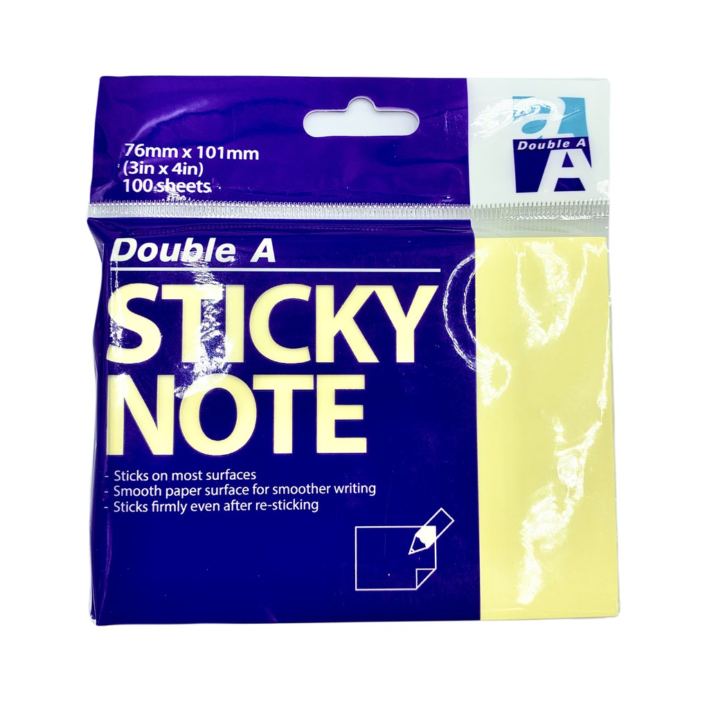 Giấy Note Double A [Sticky Note] Màu Vàng