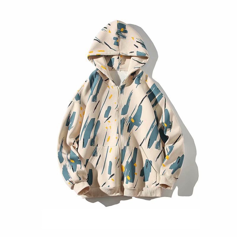 Áo hoodie IELGY họa tiết màu tương phản dễ phối đồ size lớn thời trang cho nam