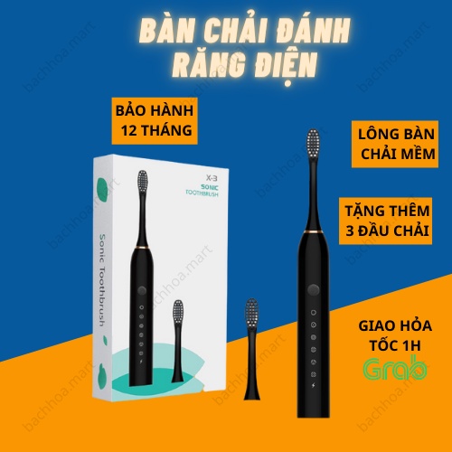 Bàn Chải Điện Đánh Răng Tự Động Thông Minh Lông Mềm - Máy Đánh Răng Tự Động Bằng Điện