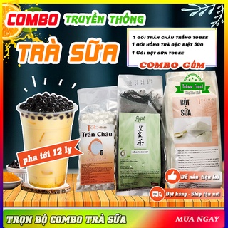 COMBO TRÀ SỮA TRUYỀN THỐNG - Bộ 3 Hoàn hảo (Hồng trà - Bột sữa - Trân châu ) Giá cực Sốc