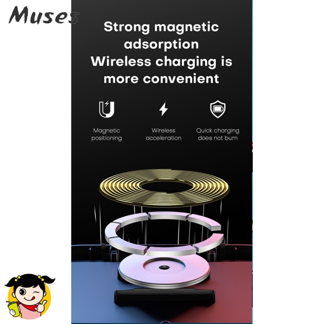 Giá Đỡ Sạc Máy Chiếu Hd Không Dây Hít Nam Châm Màn Hình Hud Cho Xe Hơi