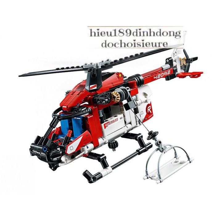 Lắp ráp xếp hình NOT Lego Technic 42092 Lepin 20095 Trực Thăng Cứu Hộ 325 khối