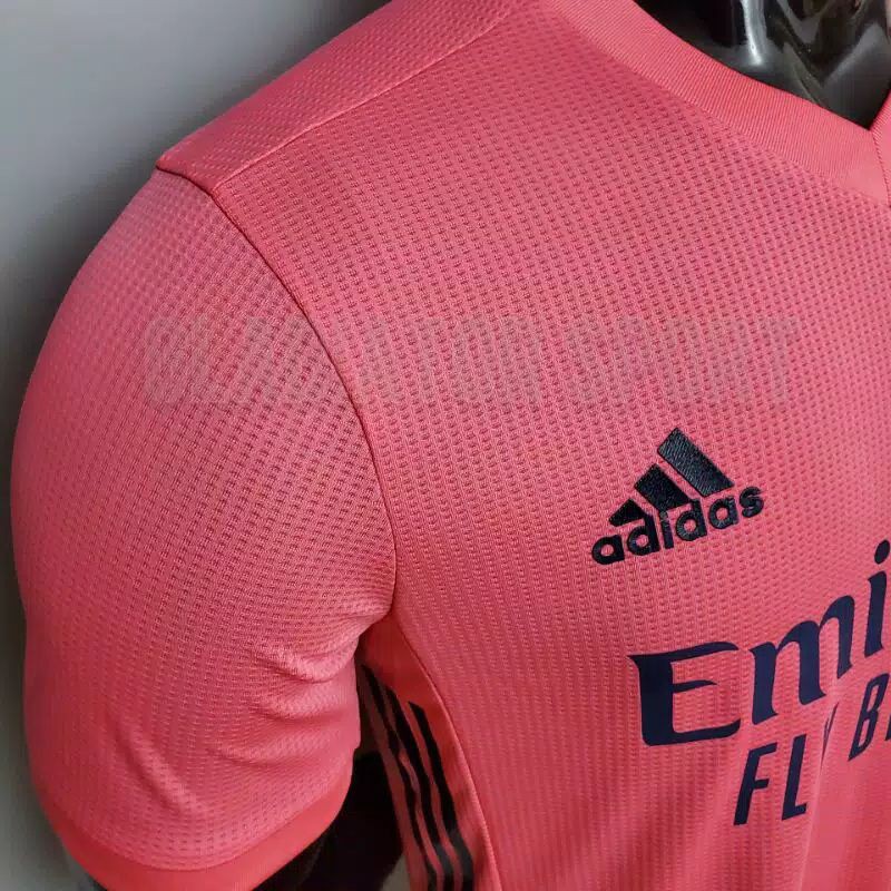 Áo Thun Đá Banh Real Madrid Away 2020 / 2021 Màu Hồng