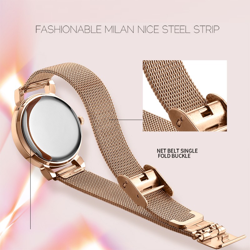 Đồng hồ nữ Seno, mặt tròn chống nước dây kim loại chống gỉ cao cấp DHN336 seno | BigBuy360 - bigbuy360.vn