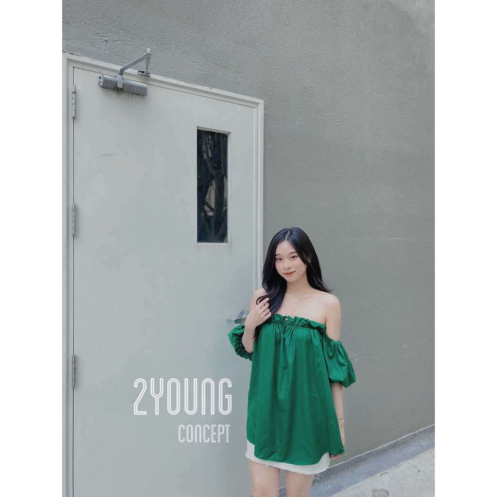 [2YOUNG] [ẢNH THẬT SHOP CHỤP] Áo thô trễ vai A1626