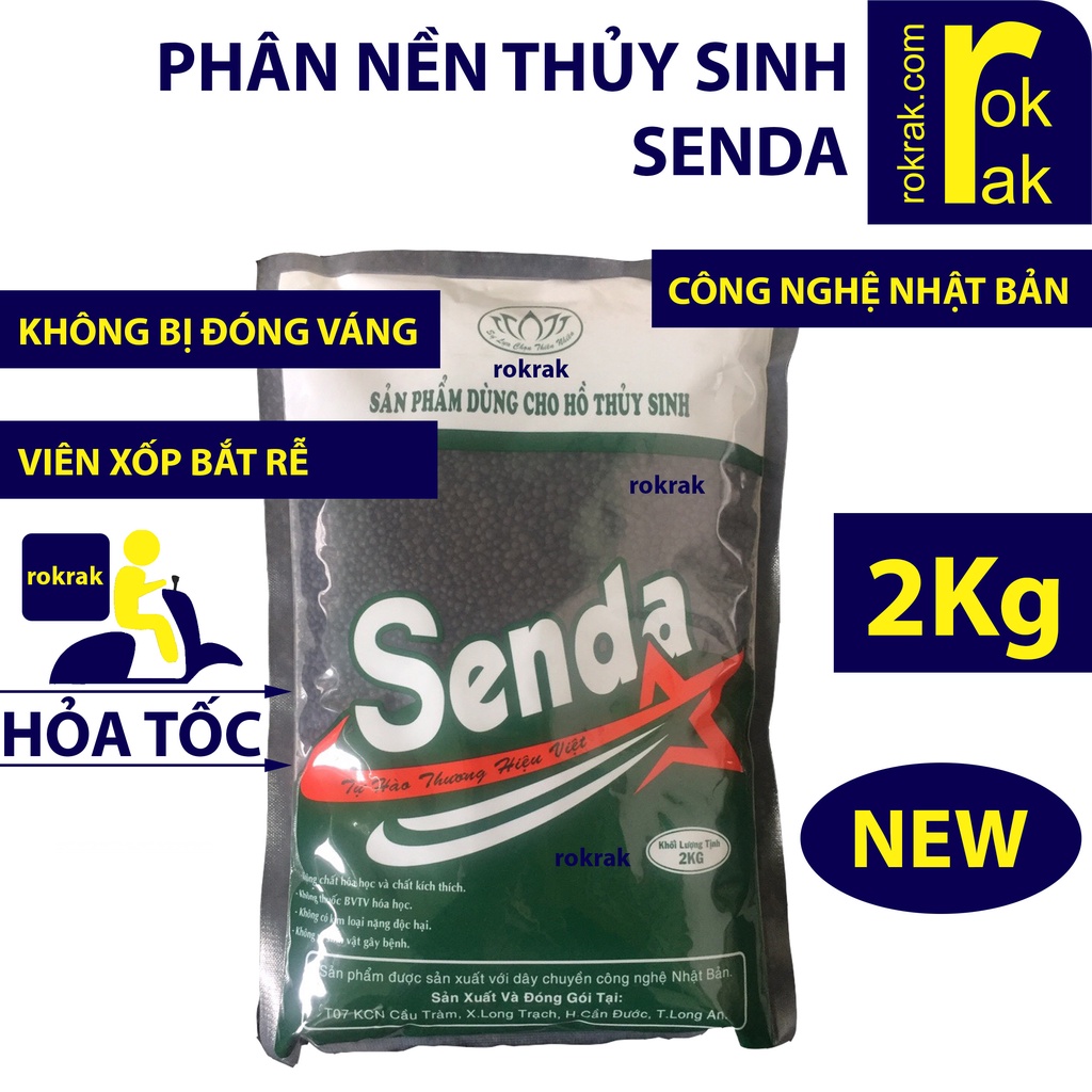 Phân nền thủy sinh Senda gói 2Kg ROKRAK công nghệ Nhật