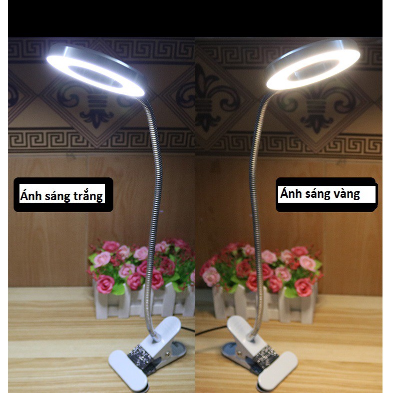 Đèn led kẹp 2 chế độ ánh sáng dùng phun xăm làm dạo livetrym