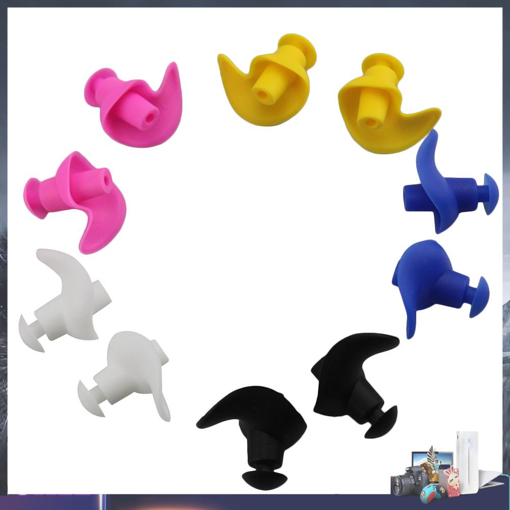 1 Cặp Nút Bịt Tai Bằng Silicone Chống Thấm Nước Tiện Dụng Khi Đi Bơi