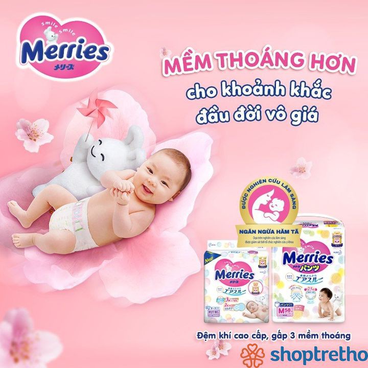 Bỉm quần Merries L44 (cho bé từ 9-14kg) bịch 44 miếng