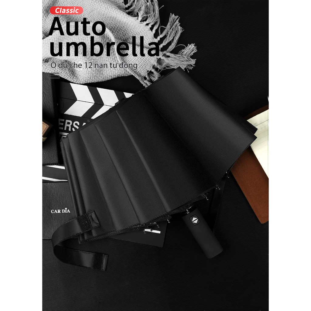 Ô dù che tự động 8 nan wf-008 (màu đen) Cát Thái Chất liệu nano chống tia UV tán dù cực lớn, tự đóng đóng mở