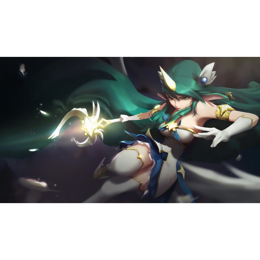 Poster A3, A4, A5 dán tường League of Legends, decal trang trí có keo SORAKA - Mẫu 2, nhận in theo yêu cầu
