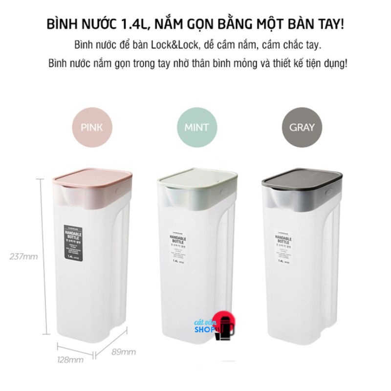 [Có Video] Bình đựng nước LocknLock Handle Bottle dung tích 1.4L HAP817