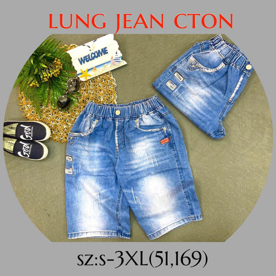 Quần jean lửng bé trai size đại cồ lưng thun dễ mặc hàng cao cấp