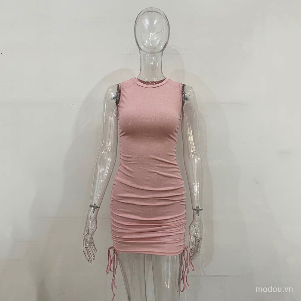Đầm Sát Nách Dây Rút Thời Trang Mùa Hè Cho Phái Nữ