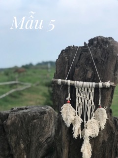 Macrame/dreamcatcher trang trí phong cách Bohemian