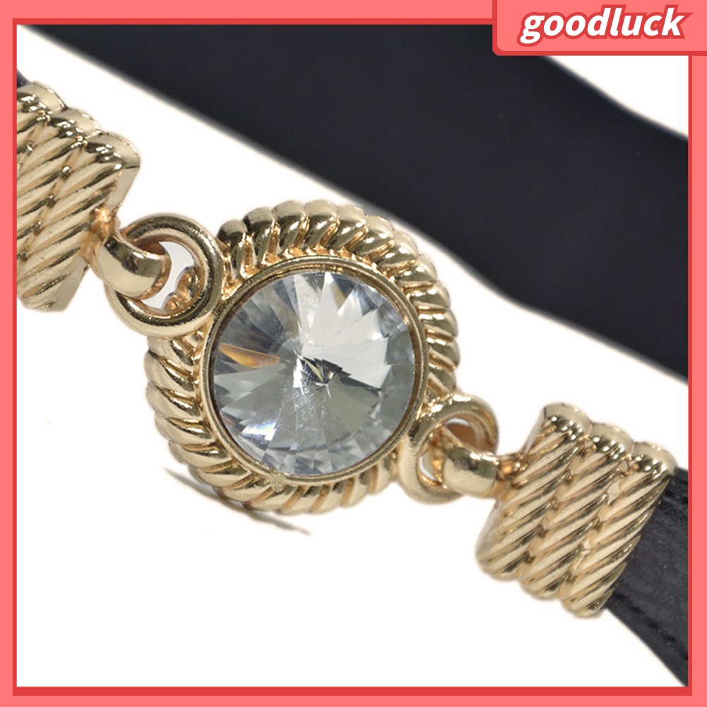 Dây thắt lưng đính đá co giãn thời trang cho nữ