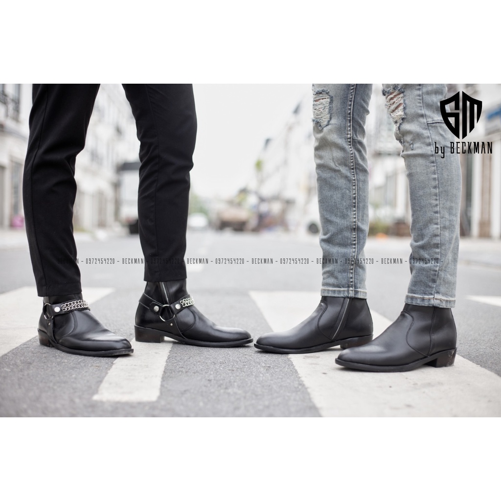 Giày nam Zip Boots kiểu dáng đường phố Hót Nhất