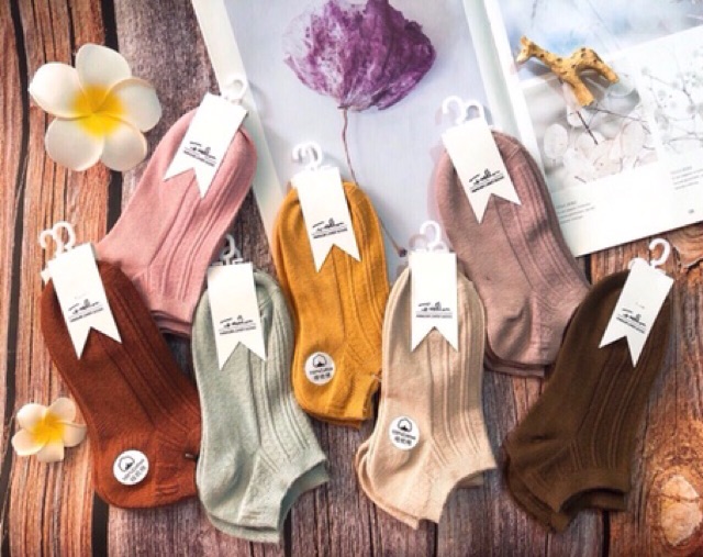 Set 10 Đôi Tất Len Gân Vintage Nữ Cao Cấp