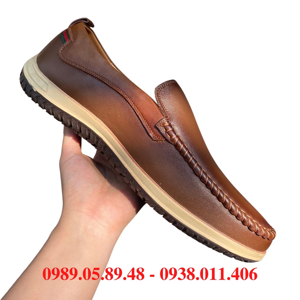 GIÀY LƯỜI (GIÀY MỌI) NAM DA BÒ MÃ D20