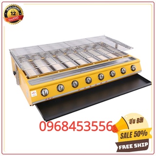 Bếp nướng gas 8 đầu đốt - Bếp nướng hải sản bằng ga 8 trụ ET-K288