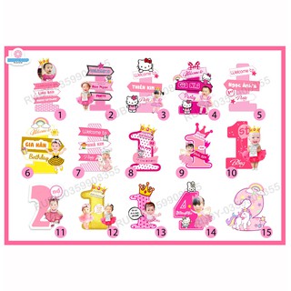 Cây welcome sinh nhật bé gái