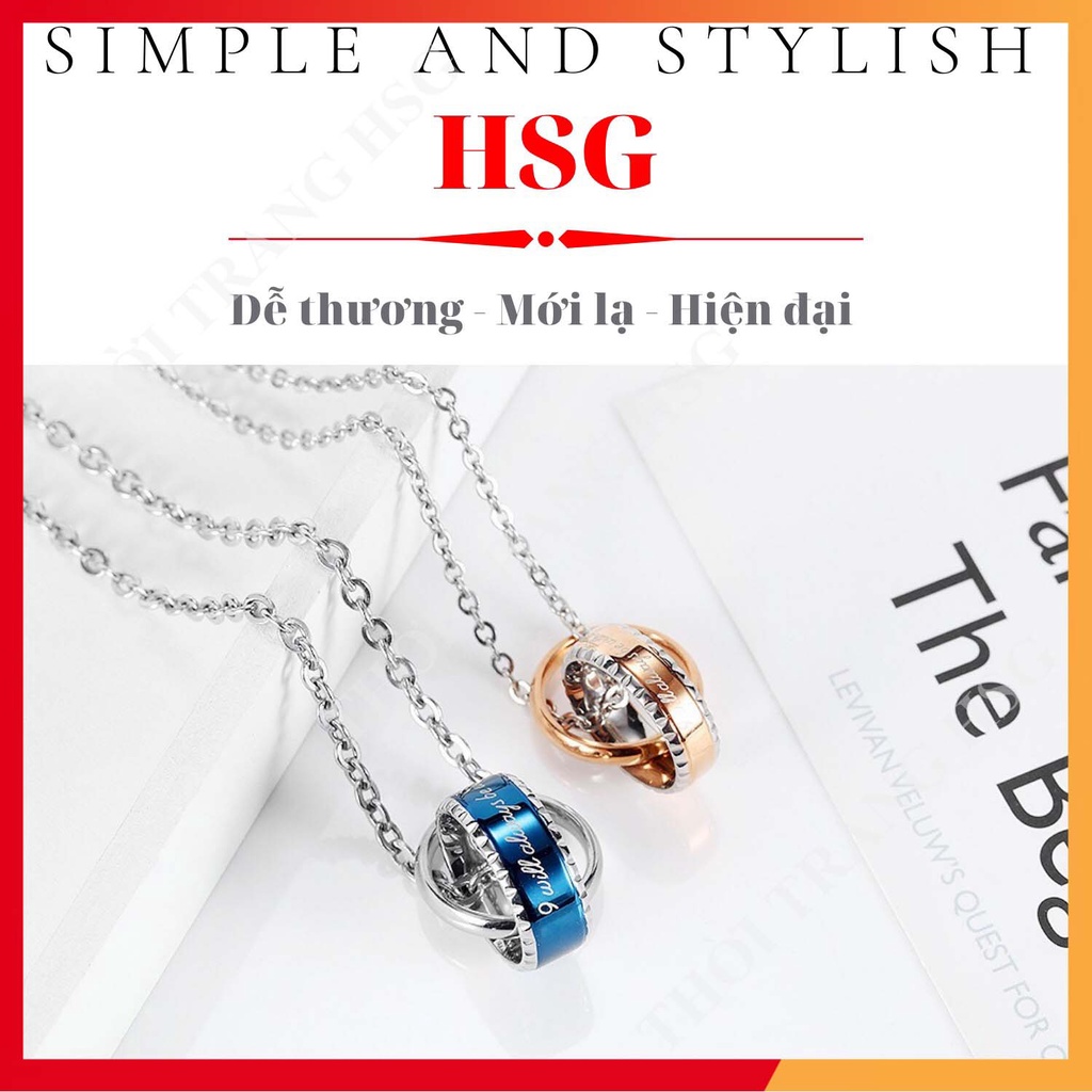 Dây chuyền nam, dây chuyền nữ, dây chuyền đôi cao cấp HSG - Mẫu VDC008