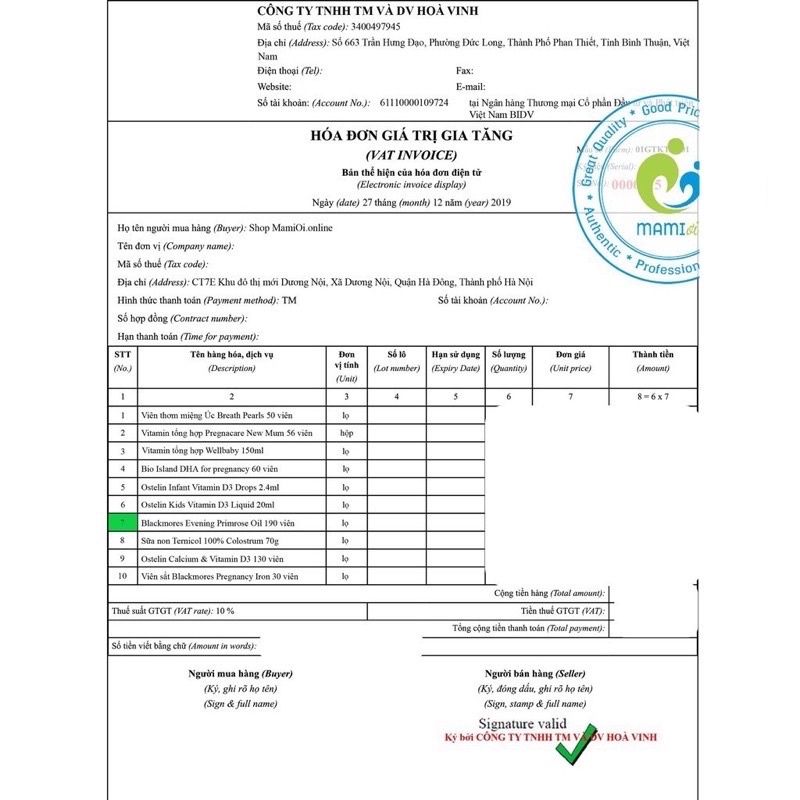 Tinh dầu hoa anh thảo Blackmores Úc 190 viên