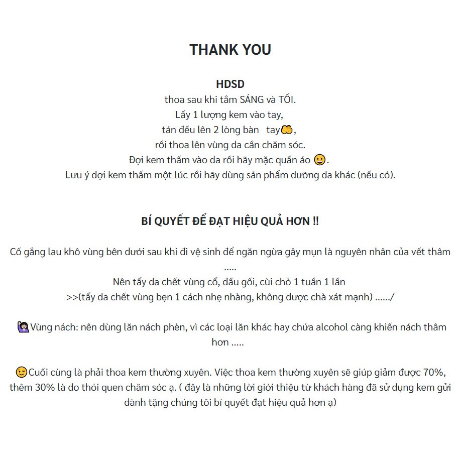 NAKIZ LIVELY BUTT - kem thoa thâm &amp; mụn vùng MÔNG/ BẸN/NHỦ HOA/ LƯNG/ NÁCH/ CÙI CHỎ/ ĐẦU GỐI