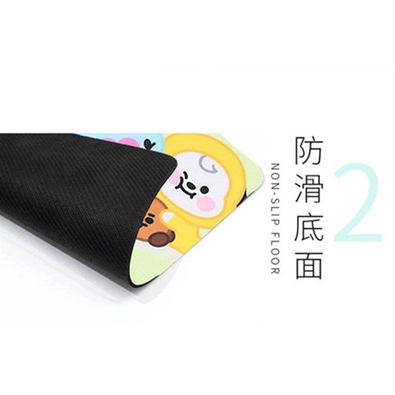 Miếng lót chuột tốc độ cao hình nhóm nhạc Kpop BTS BT21 chống thấm nước xinh xắn tiện dụng tại nhà/văn phòng6/4