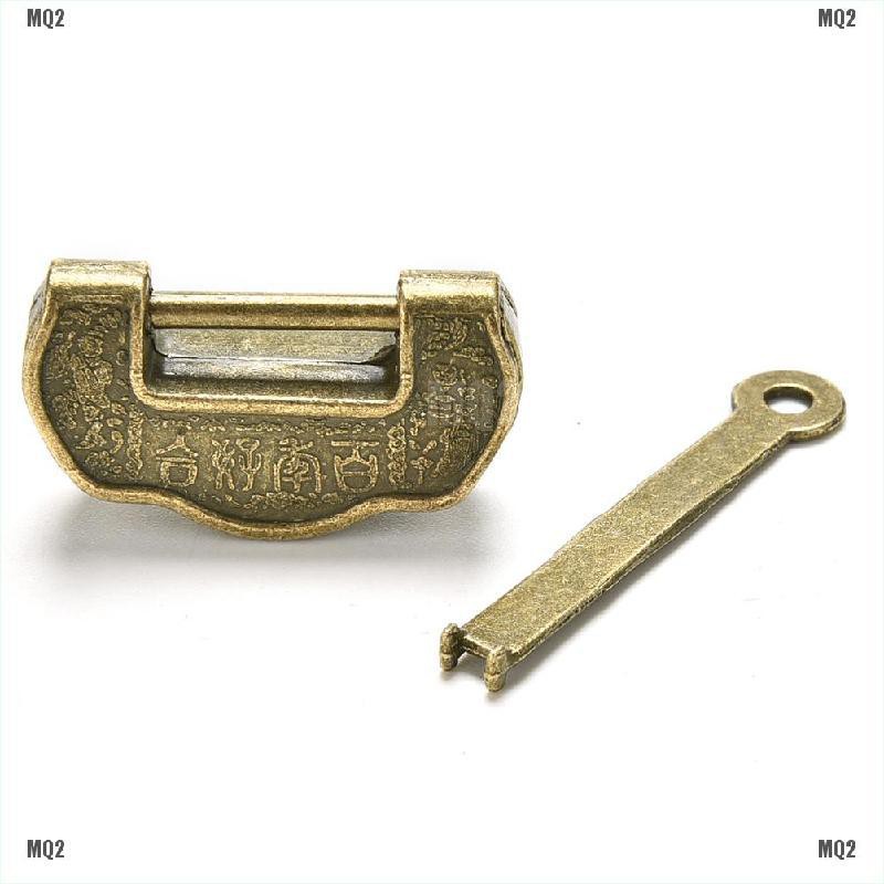 Bộ ổ khóa + chìa khóa khắc hình kiểu cổ điển Trung Hoa độc đáo