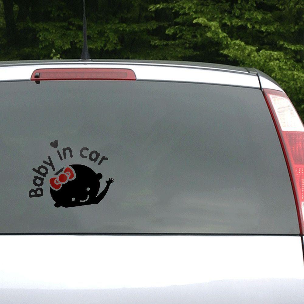 Sticker Dán Trang Trí Xe Hơi Hình Cô Gái Màu Trắng Đen