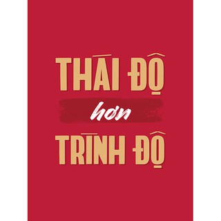 TRANH TREO TƯỜNG VTC SLOGAN THÁI ĐỘ HƠN TRÌNH ĐỘ CANVAS-TYPO-56