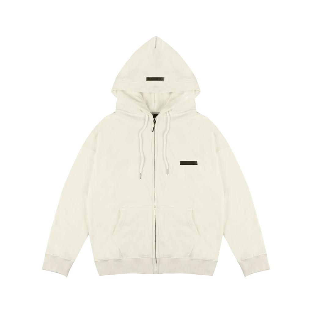 Áo Khoác Local Brand - Jacket Hoodie Zip Dragonbyboi Basic s22, chất liệu nỉ 2 màu xám, kem