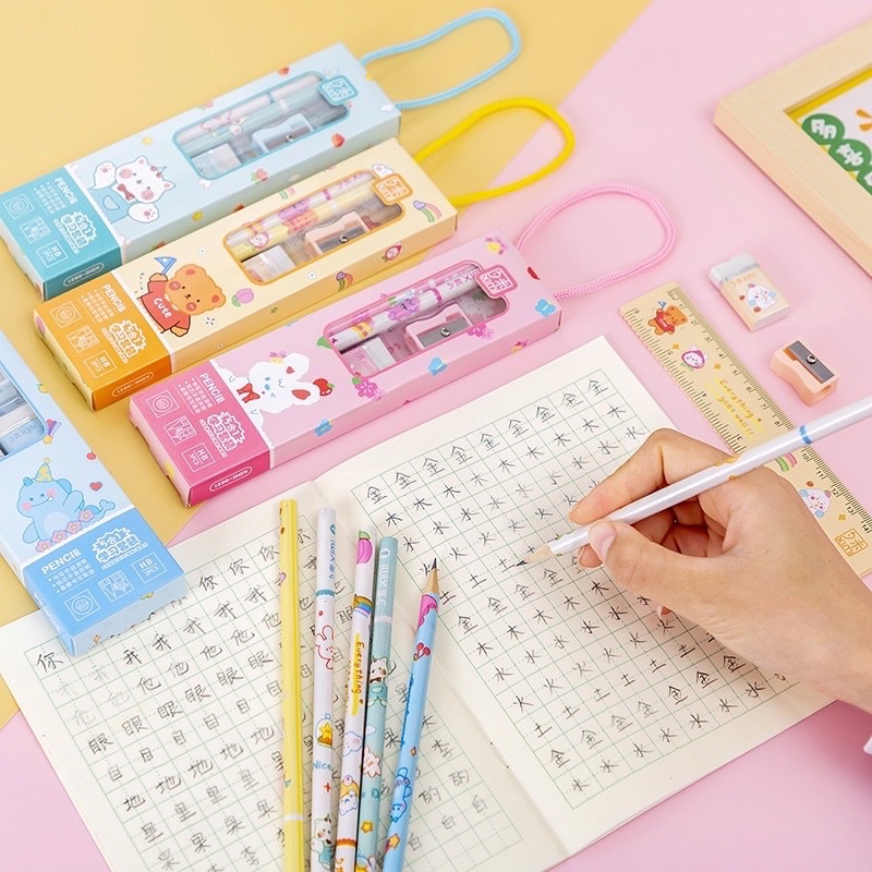 Bộ dụng cụ học tập dễ thương cho bé - TIỆM NHÀ SU