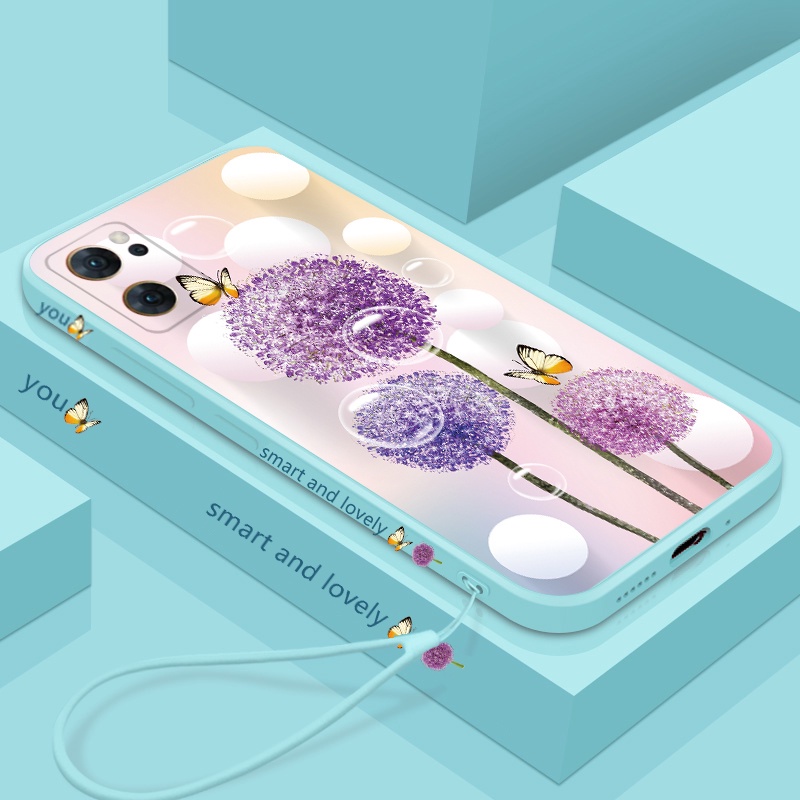 Ốp Điện Thoại Silicon Dẻo Họa Tiết Hoa Bồ Công Anh Sang Trọng Cho OPPO Reno 8 Pro 7 Pro 5G 8Z 7Z reno7Z 5G