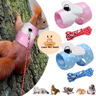 Yếm vải kèm cánh + dây dắt cho Hamster Bear, Sóc Bông, Sóc Đất, Bọ, Sóc Bắc Mỹ, Dumbo Rat...