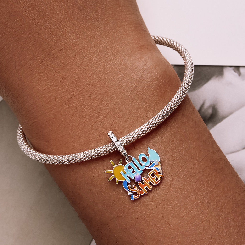 BAMOER Mặt Dây Chuyền Bạc 925 Hình Hello Kitty