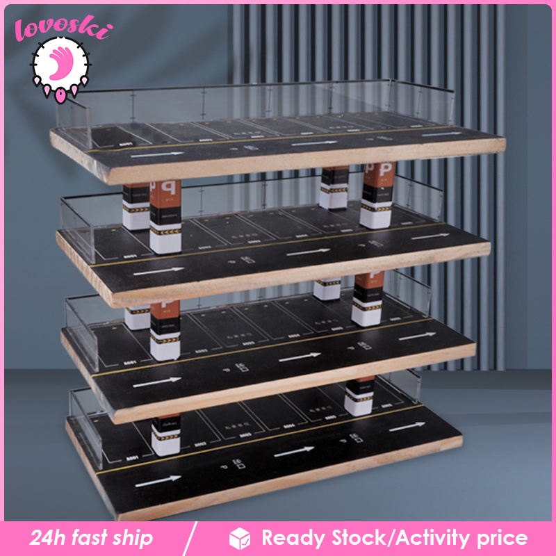 Mô hình bãi đậu xe diorama bằng acrylic tỉ lệ 1:64 chất lượng cao