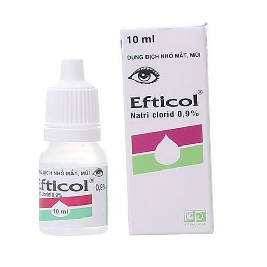 (❣️❣️-5% LN cho quỹ Vacxin) Nước muối sinh lý vệ sinh mắt, mũi cho bé Efticol /Natri Clorid Pharmedic - Đông Anh Pharma