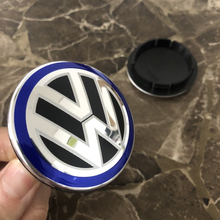 Logo chụp mâm, ốp lazang bánh xe ô tô Volkswagen - Đường kính 55mm và 65mm