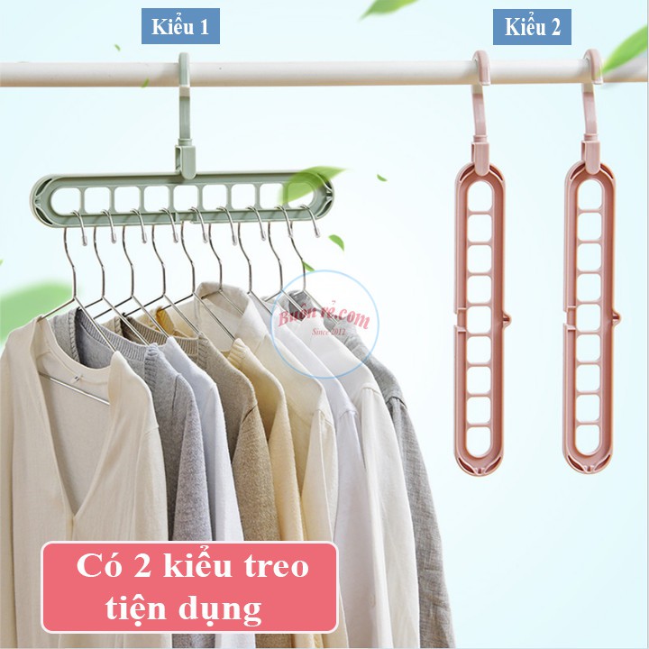 MÓC TREO QUẦN ÁO ĐA NĂNG THÔNG MINH 9 LỖ br00472