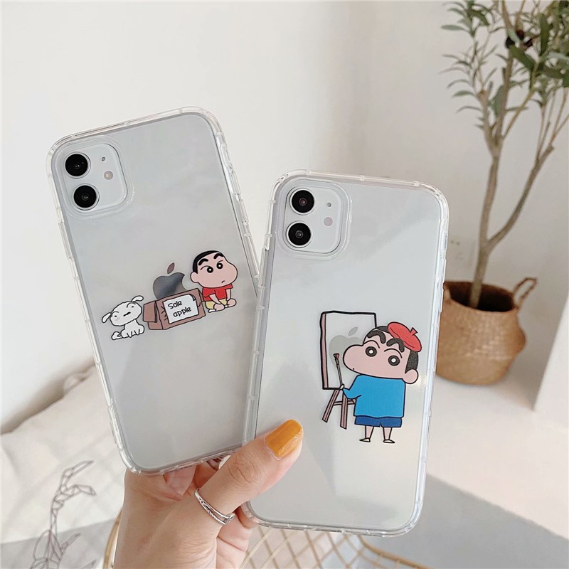 Ốp điện thoại mềm in hoạt hình Shinchan cho iphone 13 pro max 7 8 plus X XR MAX iphone11 12 pro max 7plus 8P 13mini