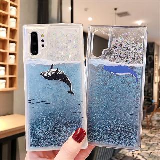 Ốp điện thoại dạng cát chảy nhũ lấp lánh cho Samsung Galaxy Note 10 + 9 8 S7 Edge S8 S9 S10 Plus A20 A30 A40 A50 M20