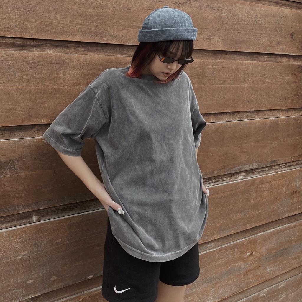 Áo thun tay lỡ FNOS oversize TSW chất liệu 100% cotton form rộng acid wash nhiều màu | BigBuy360 - bigbuy360.vn