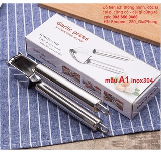 Dụng cụ nghiền, ép tỏi bằng inox